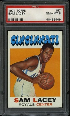 1971 Topps Basketball #57 Sam Lacey PSA 8