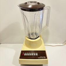 *BASE ONLY^ Vintage Hamilton Beach Scovill Model 600-2 Almond 7-Speed Blender