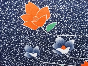 7781025: JAPANESE KIMONO / KOMON / FLOWER