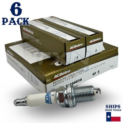 6 Pack GM ACDelco #5 RAPIDFIRE Platinum Spark Plugs 19308030