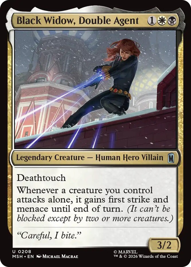 x4 Black Widow, Double Agent U MTG Marvel Super Heroes M/NM, English