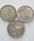 Lot of 3 Morgan Peace Dollar Dollars Clean Lot Circulated 1926, 1921, 1921 Estat