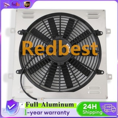Aluminum Shroud+14''Fan For Radiator63-66 Ford Mustang/Falcon 60-65 Mercury Comet