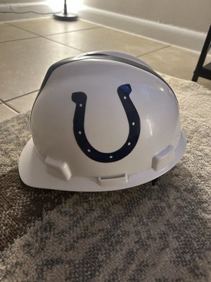 Indianapolis Colts MSA NFL VGard Construction Hard Hat size Medium NFL VTG Rare 