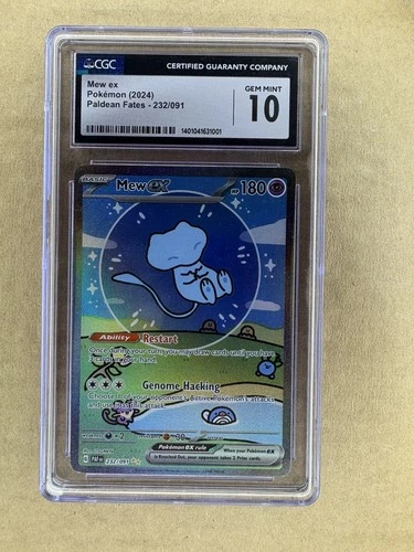 Pokémon Mew ex 232/091 SIR Bubble Mew Paldean Fates CGC 10 GEM MINT