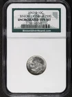 1963 D Dimes Roosevelt NGC Uncirculated BINION