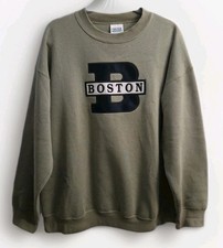 Vintage Boston Patch Crewneck Sweatshirt Men's Size Large Tultex Made USA