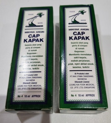 2x Indonesien 10ml Minyak Angin Cap Kapak AXE Brand, Oil headache, Mind 2029