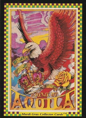 1993 MARDI GRAS COLLECTOR CARDS KREWE OF AQUILA SINGLE CARD