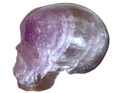 Kristallschädel Skull Fluorit Naturstein Heilstein Schnitzerei 91,10 Gramm