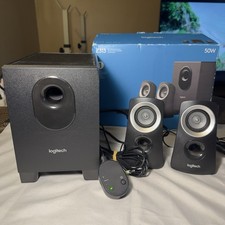 Logitech Z313 2.1 Speaker System 50W Subwoofer Wired PC Speakers w/ Box Tested