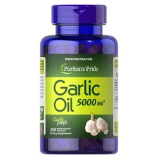 Puritan's Pride Garlic Oil 5000 mg - 250 Rapid Release Softgels