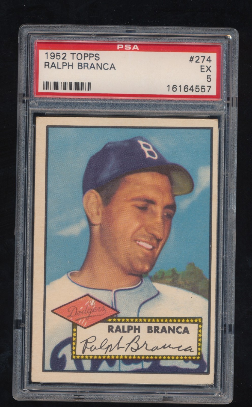 PSA 5  1952 Topps Baseball  Ralph Branca  # 274  Semi-High #