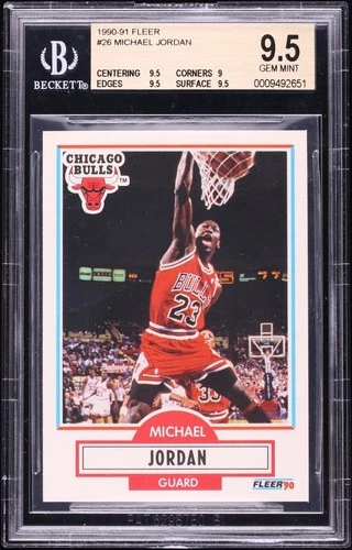 1990 Fleer Basketball Michael Jordan #26 BGS 9.5 GEM MINT