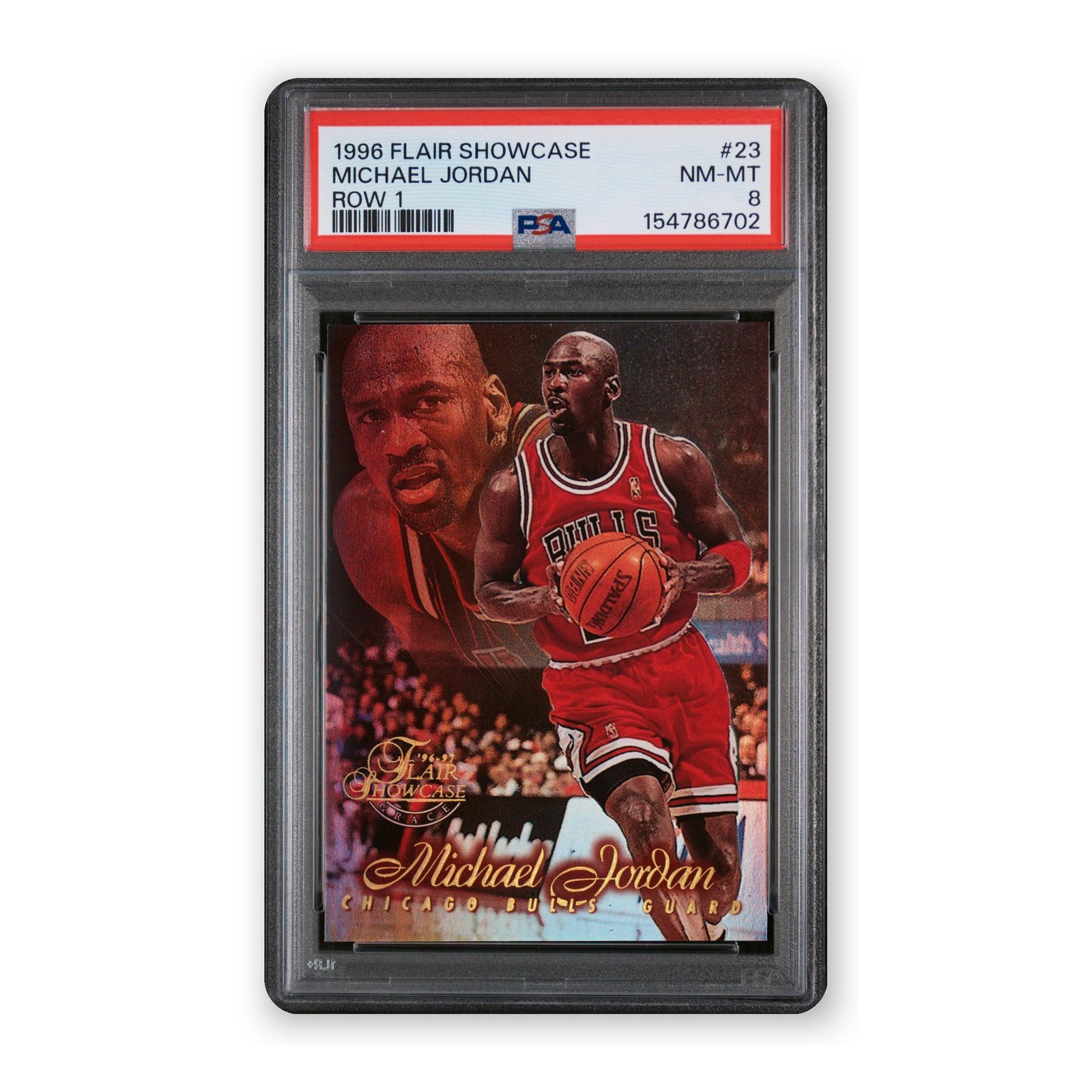 1996 Flair Showcase Michael Jordan Row 1 #23 PSA 8 - Bulls