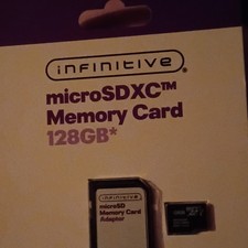 Infinitive microSDXC High Speed High Capacity 128GB Class 10 Memory Card Adapter
