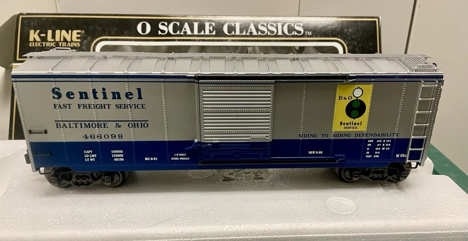 K-Line “O Scale Classics” Baltimore & Ohio RR Sentinel BoxCar- - Image 3 of 4