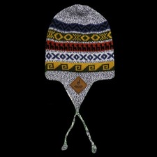 HANDMADE ANDEAN ALPACA REVERSIBLE HAT DESIGNS WITH EAR FLAPS
