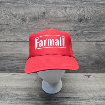 #ad #ad Vtg 90s Farmall Tractors Cap Logo Mesh Foam Snap Back Trucker Baseball Farm Hat $23.99