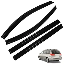 4-Pack Window Visors Vent Shade Sun Rain Guard Deflector Slim Style Replacement