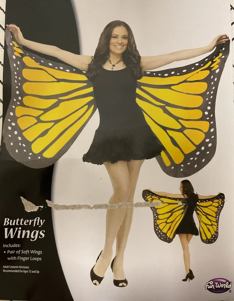 🥥 Accesorios de Disfraz Alas Mariposa Naranja Adulto🆕COMO SE MUESTRA Foto 2 de 4