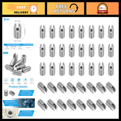 40 Pcs M6 x M10 Stainless Steel Self-Tapping Threaded Inserts, Repair Nuts & Sle