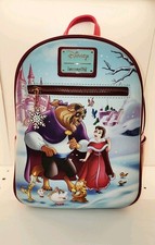 Loungefly Beauty And The Beast Winter Scene Backpack New With Tags 