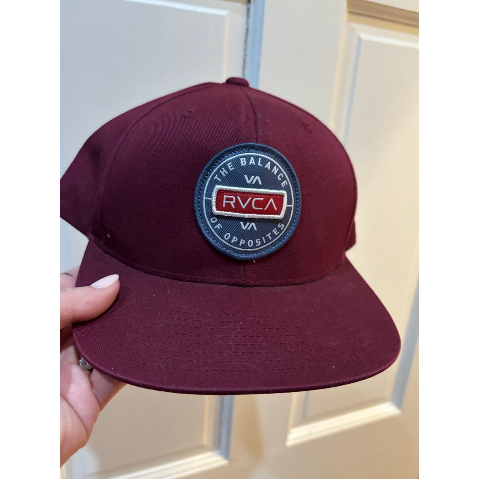 RVCA Adjustable Maroon Baseball Cap - image 1