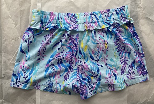 EUC LILLY PULITZER GIRL’S RUFFLE TOP COTTON SHORTS STYLE 002694 SIZE XL 14-16 - Picture 2 of 4