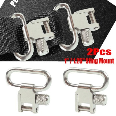 Quick Detach Stainless Steel Sling Swivels for Gun Rifle 1  / 1.25'' Sling Mount
