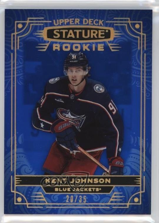 2022-23 Upper Deck Stature Rookies Blue 20/35 Kent Johnson #103 Rookie RC 1ss3
