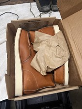 Red Wing Shoes Moc Toe Leather Lace-Up Ankle Boots Brown Mens US 12 E2