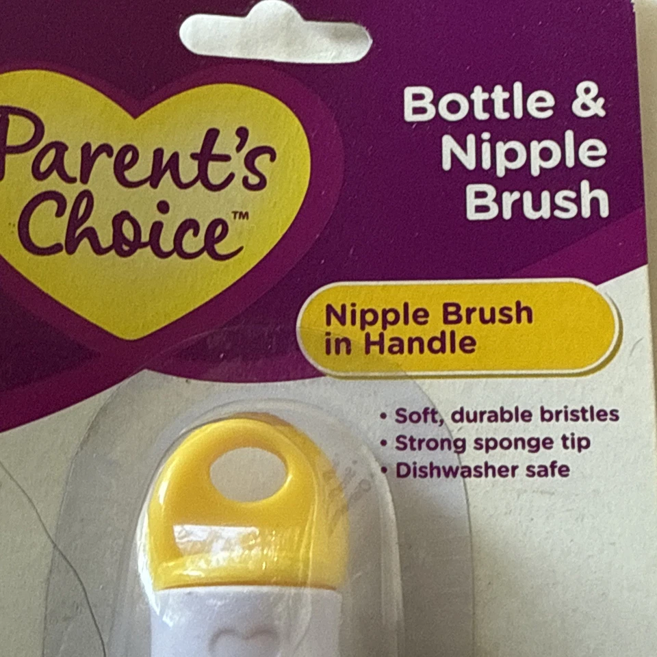 Cepillo para biberones y pezones 2 en 1 elección de los padres cerdas suaves duraderas esponja fuerte Foto 2 de 4