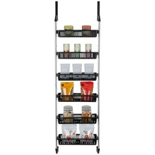 SMART DESIGN OVER-THE-DOOR ORGANIZER STORAGE ADJUSTABLE 8002070 - BLACK