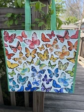TJX Shopping Bag Reusable Tote FLOWERING 🌸BUTTERFLIES 🦋BOHO Collectible