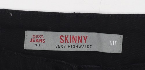 Next Women's Black High-Waist Skinny Jeans Size 18 - Picture 4 of 12