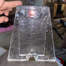 Studio Nova Ice Textured Crystal Clear Glass MCM Picture Frame Made Japan 4x6