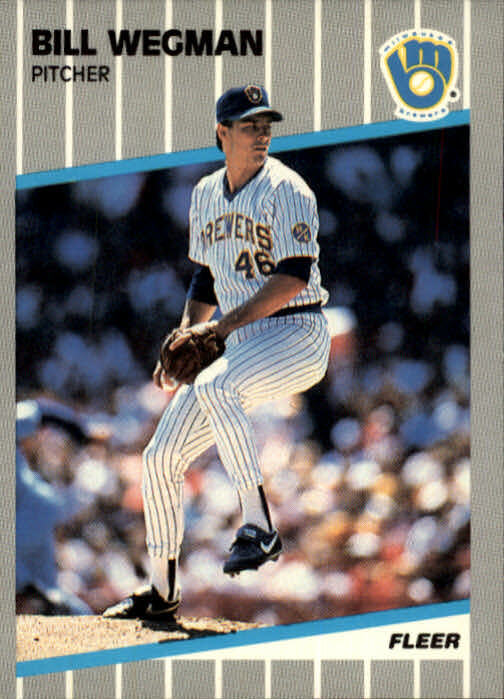 1989 Fleer Milwaukee Brewers Baseball Card #199 Bill Wegman