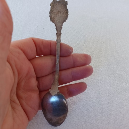 Vintage Czechoslovakia Silver Plate Enamel Fancy Spoon Birds 5.25" - Picture 5 of 6