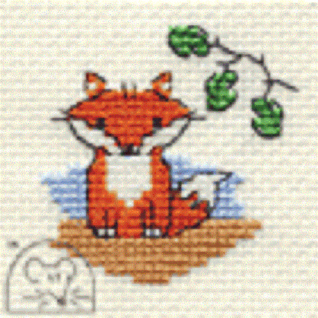Mouseloft Stitchlets 'In The Woods - Ferdinand Fox' Cross Stitch Kit