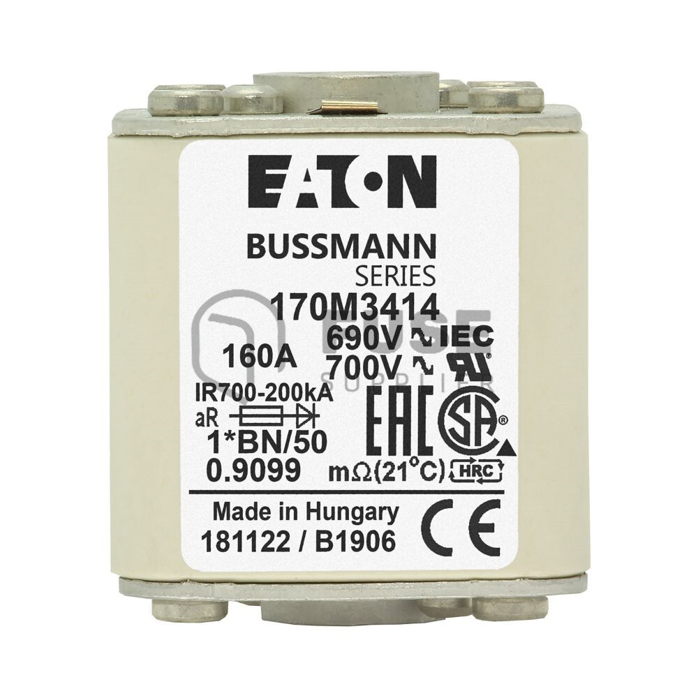 ITALWEBER BUSSMANN 170M1568 125A Fusibili A Coltello New ITALWEBER BUSSMANN 170M1568 125A Fusibili A Coltello New