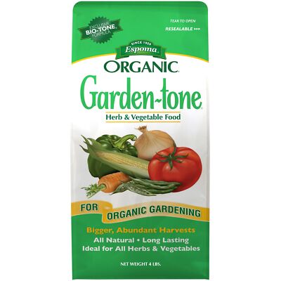 Espoma Organic Garden-tone 3-4-4 Herb and Veggie Plant Food, 4lb