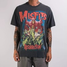 Misfits Resurrection Black Short Sleeve Cotton T-shirt Unisex S-5XL
