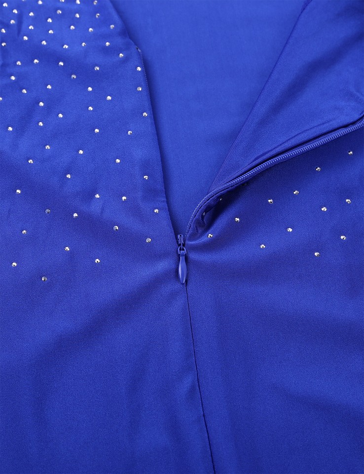 FEESHOW Latein Tanzkleid Damen Langarm - Flapper Kleid Mit Quasten Salsa Rumba