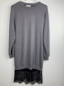 sweater dress with lace bottom