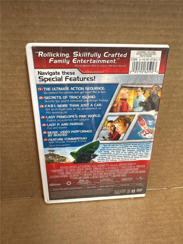 Thunderbirds (DVD, 2004 Full Screen) Bill Paxton, Anthony