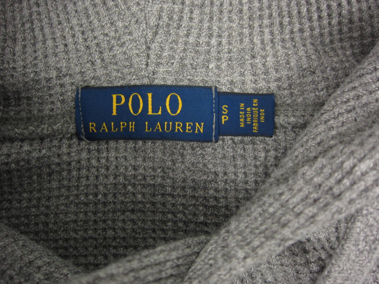 Ralph Lauren Felpa con Cappuccio Camicia Adulto Piccolo Grigio Nero Pony Termica Uomo Pullover
