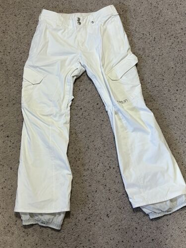 Burton DryRide Men's White Multi Pocket Ski Snowboard Pants Size Small S - Picture 1 of 20