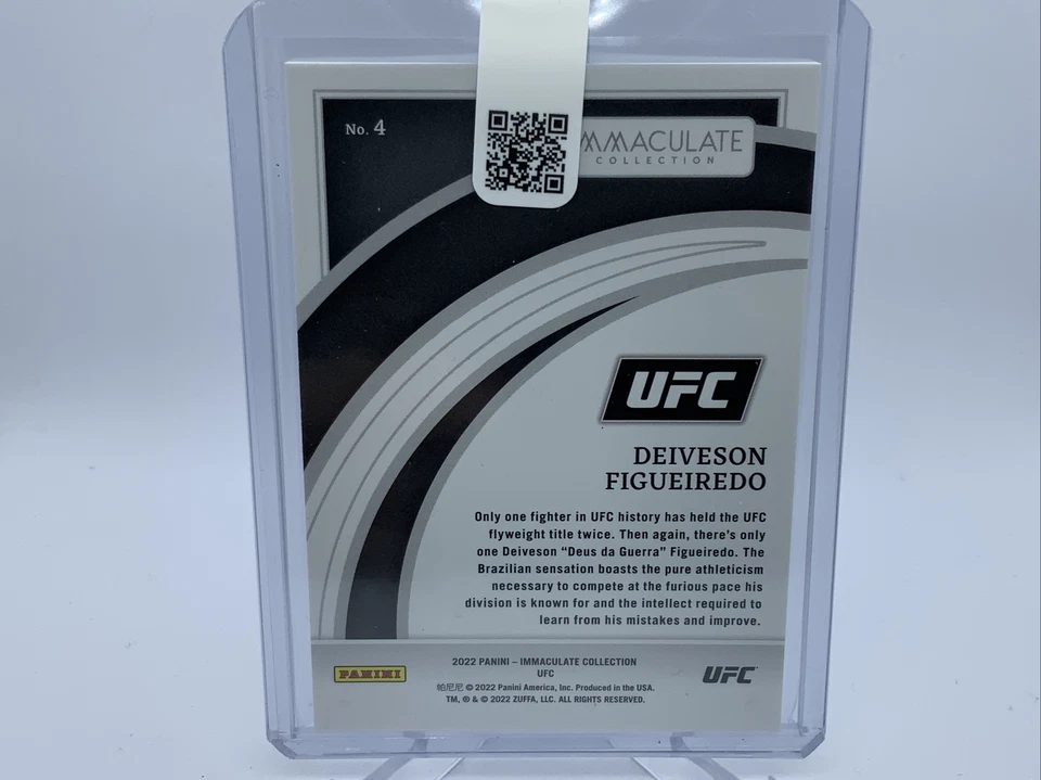 Deiveson FIgueiredo 2022 Panini Immaculate Collection UFC #d/10 Flyweight Gold - Image 2 of 2