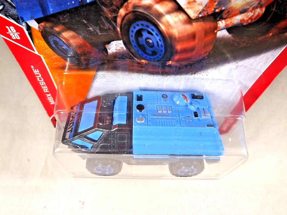 2017 Matchbox 70/125 MBX Rescue -SWAT 16/30 ARV-01 Gray-Blue w/Blue Ring Gear Sp - Image 3 of 4